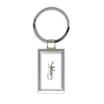 Bolivia Flag Colors : Gift Keychain Bolivian Travel Expat Country Minimalist Lettering