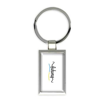 Bahamas Flag Colors : Gift Keychain Bahamian Travel Expat Country Minimalist Lettering