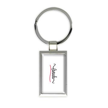 Canada Flag Colors : Gift Keychain Canadian Travel Expat Country Minimalist Lettering