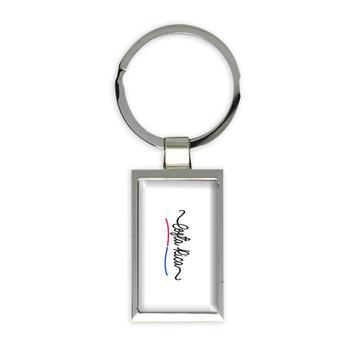 Costa Rica Flag Colors : Gift Keychain CostaRican Travel Expat Country Minimalist Lettering