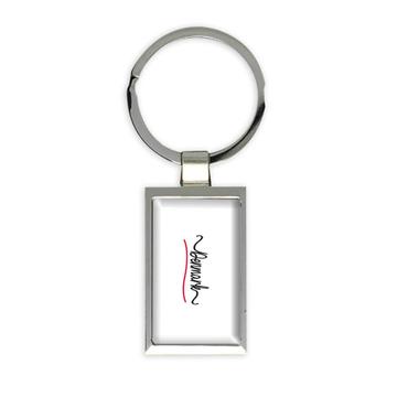 Denmark Flag Colors : Gift Keychain Danish Travel Expat Country Minimalist Lettering