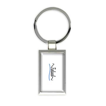 Finland Flag Colors : Gift Keychain Finnish Travel Expat Country Minimalist Lettering