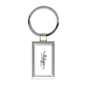Malaysia Flag Colors : Gift Keychain Malaysian Travel Expat Country Minimalist Lettering