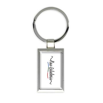 New Caledonia Flag Colors : Gift Keychain Travel Expat Country Minimalist Lettering