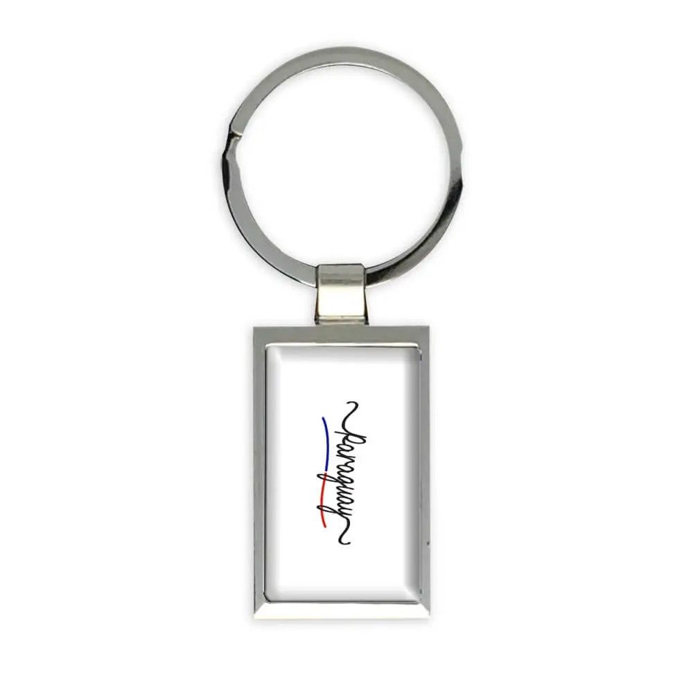 Paraguay Flag Colors : Gift Keychain Paraguayan Travel Expat Country Minimalist Lettering