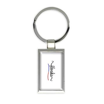 Slovakia Flag Colors : Gift Keychain Slovak Travel Expat Country Minimalist Lettering