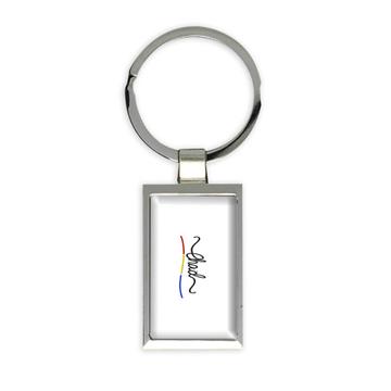 Chad Flag Colors : Gift Keychain Chadian Travel Expat Country Minimalist Lettering
