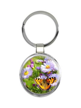 Butterflies : Gift Keychain Floral Flowers Female Mom for Secretary Nature Butterfly