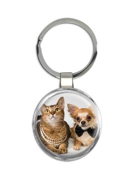 Dog & Cat : Gift Keychain Pet Animal Puppy Chihuahua Funny Cute