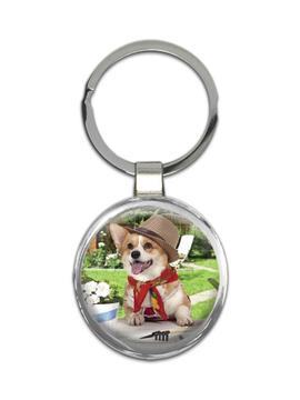 Dog : Gift Keychain Pet Animal Puppy Corgi Cute Hat Funny Dogs