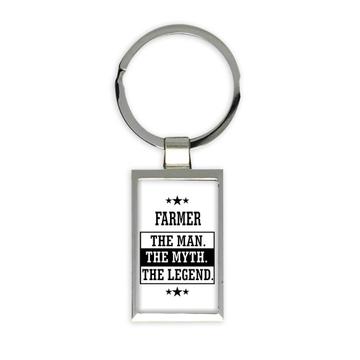 FARMER : Gift Keychain The Man Myth Legend Office Work Christmas