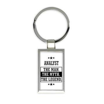 ANALYST : Gift Keychain The Man Myth Legend Office Work Christmas