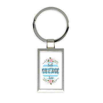 Best MAID OF HONOR Ever : Gift Keychain Christmas Cute Birthday Stripes Blue