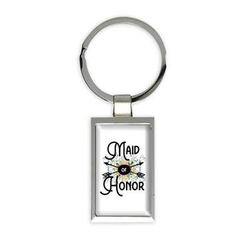 Maid of Honor : Gift Keychain Wedding Favors Bachelorette Bridal Party Engagement