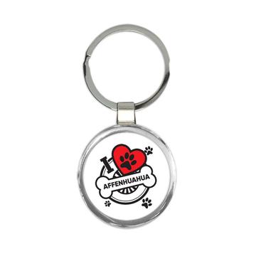 Affenhuahua: Gift Keychain Dog Breed Pet I Love My Cute Puppy Dogs Pets Decorative