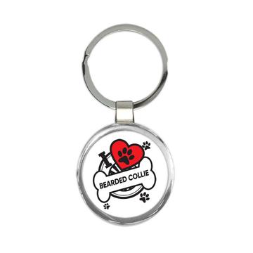 Bearded Collie: Gift Keychain Dog Breed Pet I Love My Cute Puppy Dogs Pets Decorative