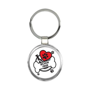 Bichon Frise: Gift Keychain Dog Breed Pet I Love My Cute Puppy Dogs Pets Decorative