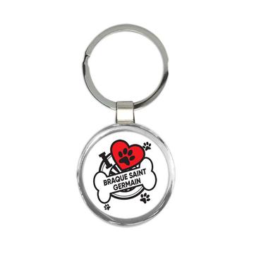 Braque Saint Germain: Gift Keychain Dog Breed Pet I Love My Cute Puppy Dogs Pets Decorative