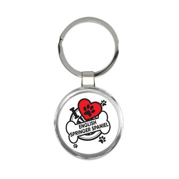 English Springer Spaniel: Gift Keychain Dog Breed Pet I Love My Cute Puppy Dogs Pets Decorative