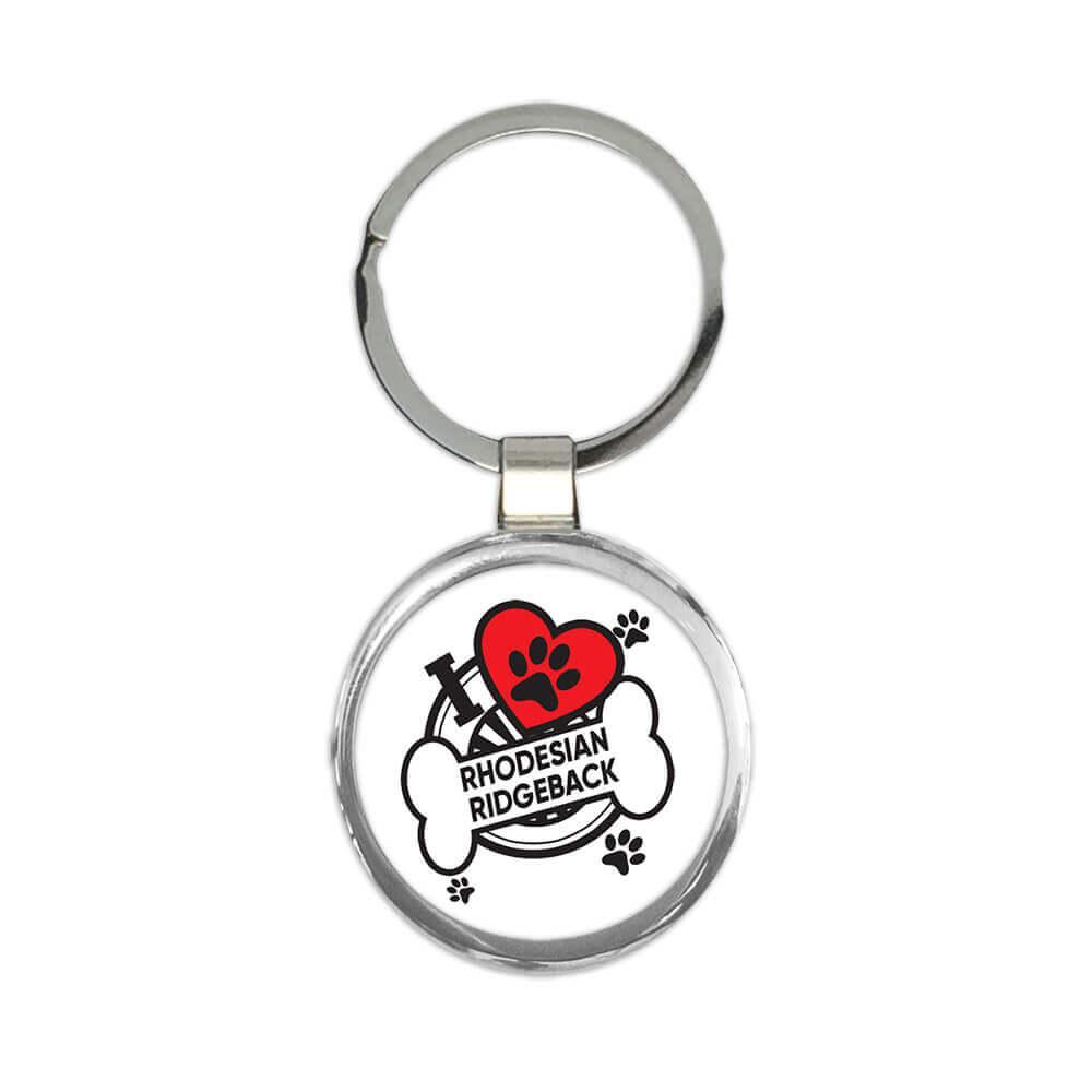 Rhodesian Ridgeback: Gift Keychain Dog Breed Pet I Love My Cute Puppy Dogs Pets Decorative