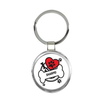 Sharpei: Gift Keychain Dog Breed Pet I Love My Cute Puppy Dogs Pets Decorative