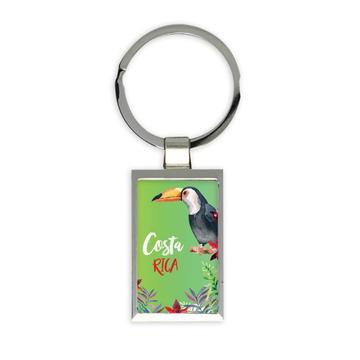 Customizable Toucan : Gift Keychain Costa Rica Personalized Souvenir Tour Central America Bird