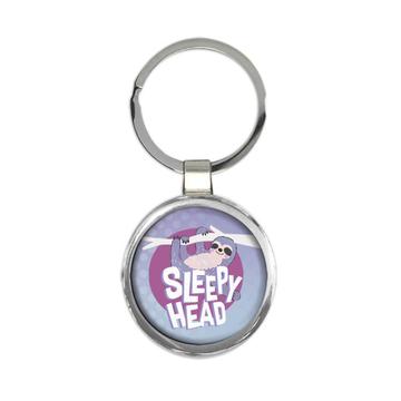 Sleepy Head : Gift Keychain Sloth Lazy Cute Funny Sleep Friend