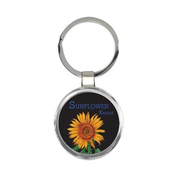 Sunflower Kansas : Gift Keychain Flower Floral Yellow Decor