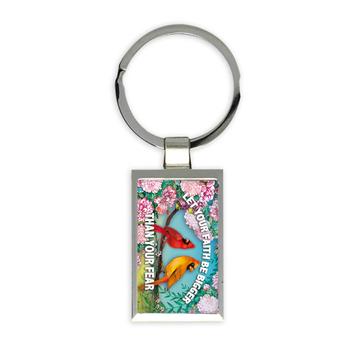 Cardinal Flowers : Gift Keychain Bird Grieving Lost Loved One Grief Healing Rememberance