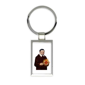 Saint Vincent De Paul : Gift Keychain Catholic Religious Church Heart Christian