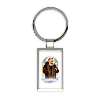 Saint Pio Of Pietrelcina Clouds : Gift Keychain Religious Catholic Padre Christian