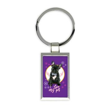 For French Bulldog Lover Owner : Gift Keychain Dogs Animal Pet Photo Art Birthday Favor Cute