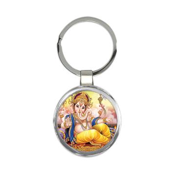 Ganesh For Prosperity Wish : Gift Keychain Hindu God Indian Religious Vintage Poster Home Decor