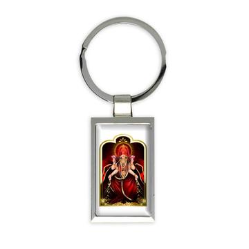 Lakshmi : Gift Keychain Vintage Style Indian Hindu Goddess Devotional Print Home Decor