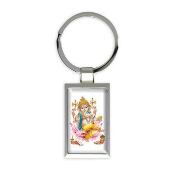 Ganesh Indian God : Gift Keychain Vintage Hindu Poster For Decor Devotional Art