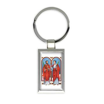 Saints Marcellinus and Peter : Gift Keychain Catholic Religious