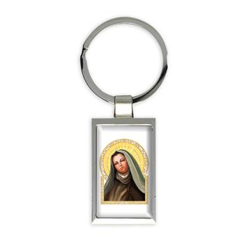 Saint Lidwina : Gift Keychain Catholic Religious