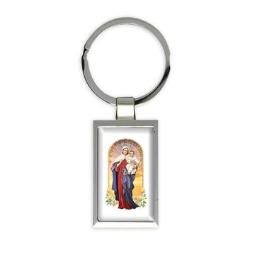 Virgen del Rosario : Gift Keychain Our Lady of The Rosary Saint Catholic Religious