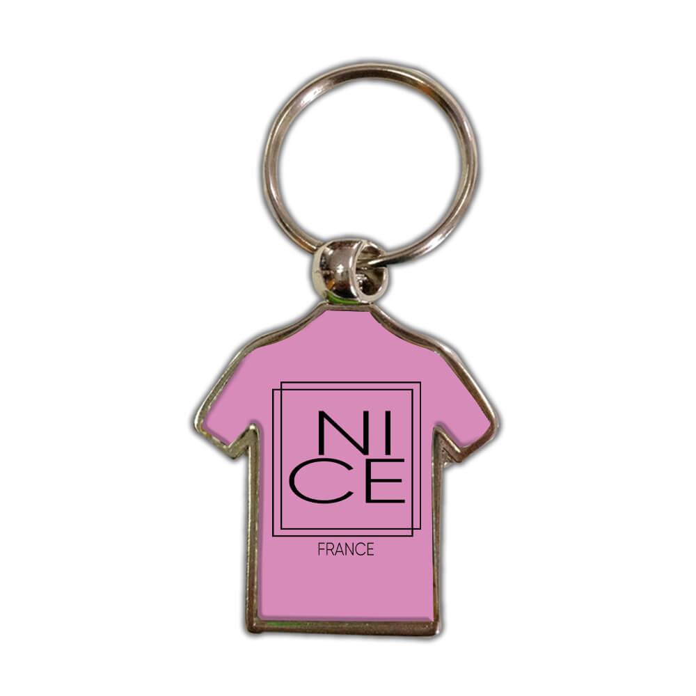 NICE France : Gift Shirt Keychain Square Modern Minimalist Font