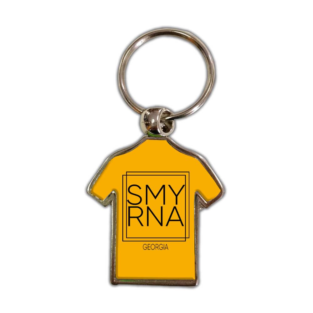 SMYRNA Georgia : Gift Shirt Keychain Square Modern Minimalist Font - Picture 7 of 7