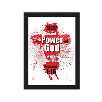 Gospel Power of God Romans Cross : Gift Poster Christian Religious Jesus