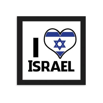 I Love Israel : Gift Poster Flag Heart Jewish Cup Country