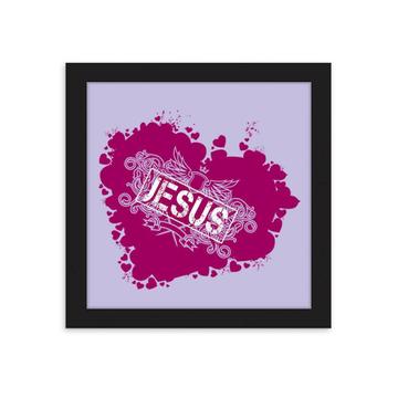 Jesus Christ Heart : Gift Poster Christian Evangelical Catholic Religious