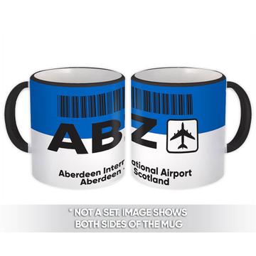 Scotland Aberdeen Airport ABZ : Gift Mug Travel Airline Crew Code Pilot AIRPORT