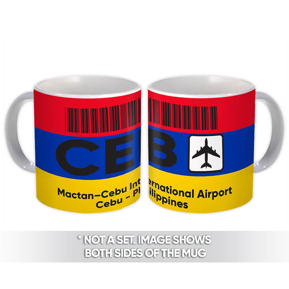 Gift Mug : Philippines Mactan-Cebu Airport CEB Travel Airline Pilot AIRPORT