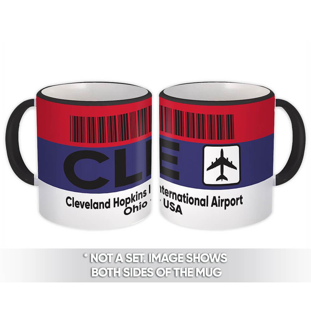 Gift Mug : USA Cleveland Hopkins Airport Ohio CLE Travel Airline Pilot AIRPORT