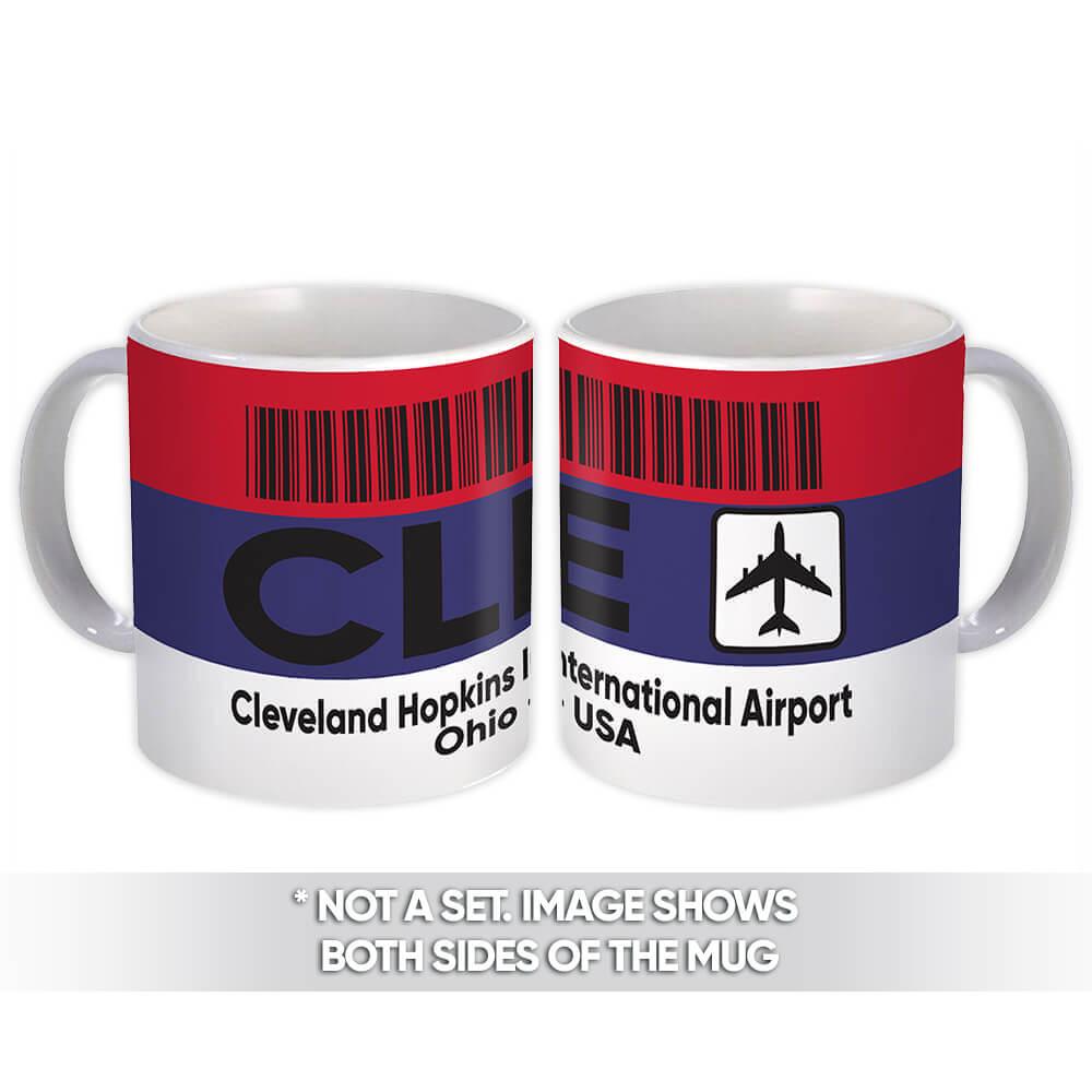 Gift Mug : USA Cleveland Hopkins Airport Ohio CLE Travel Airline Pilot AIRPORT