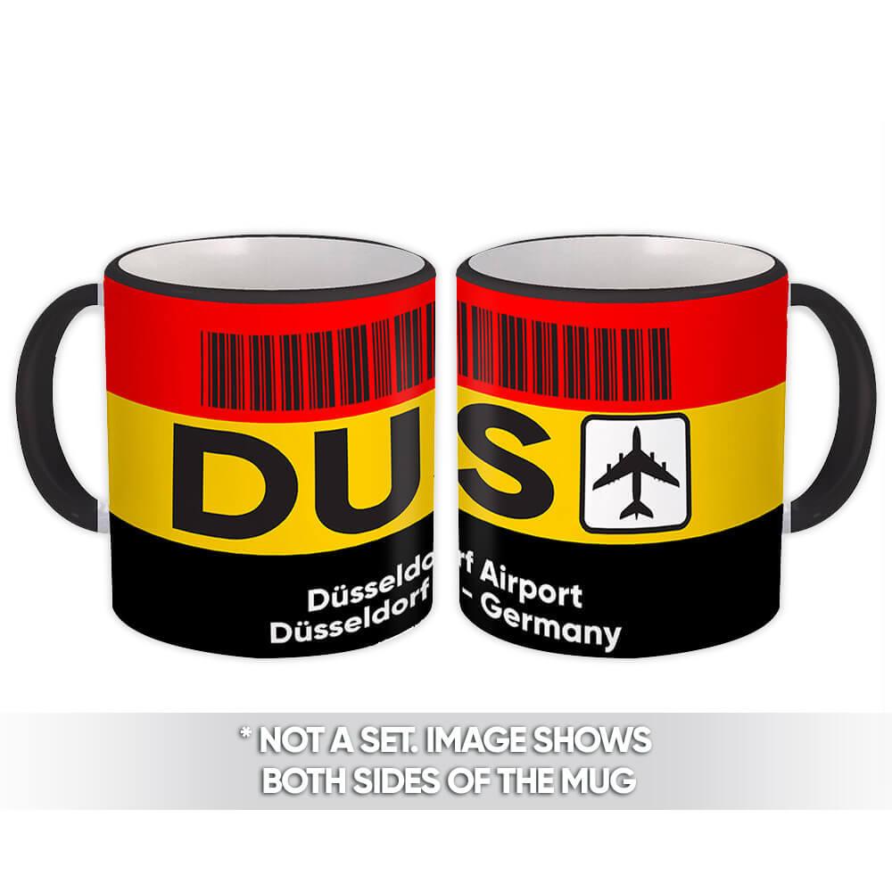 Gift Mug : Germany Düsseldorf Airport DUS Travel Airline Pilot AIRPORT