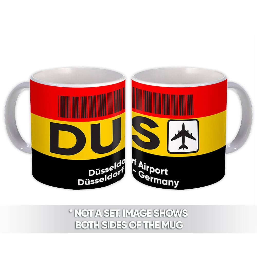 Gift Mug : Germany Düsseldorf Airport DUS Travel Airline Pilot AIRPORT