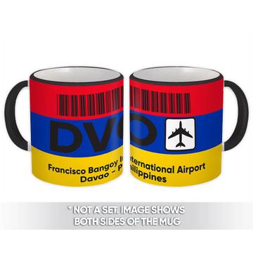 Philippines Bangoy Airport Davao DVO : Gift Mug Travel Airline Pilot AIRPORT